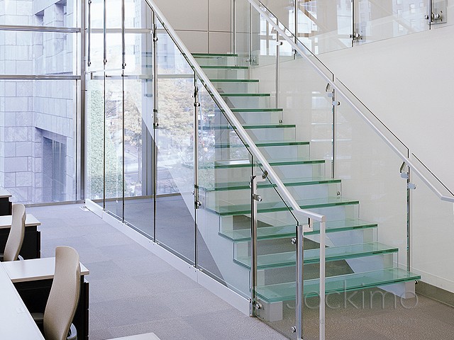 Glass Stairs in Bank of America in Charlotte North Carolina