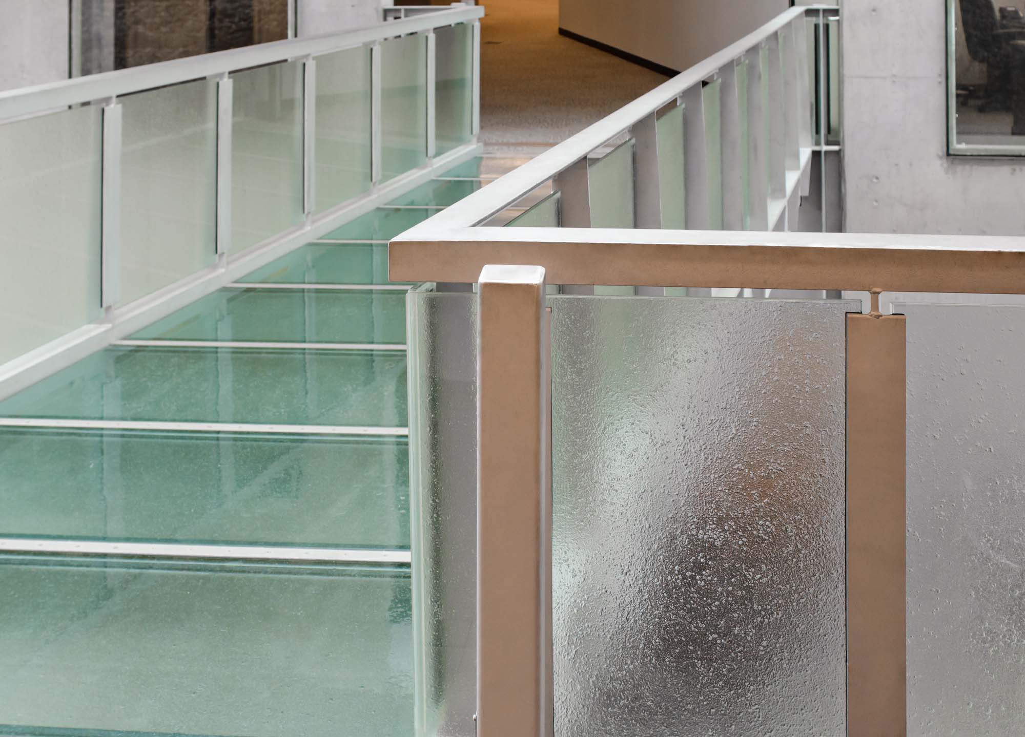 Oklahoma City Federal Building with Cast Glass Privacy Glass Flooring
